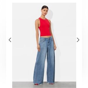 Alice + Olivia STU BAGGY JEAN Vintage Blue